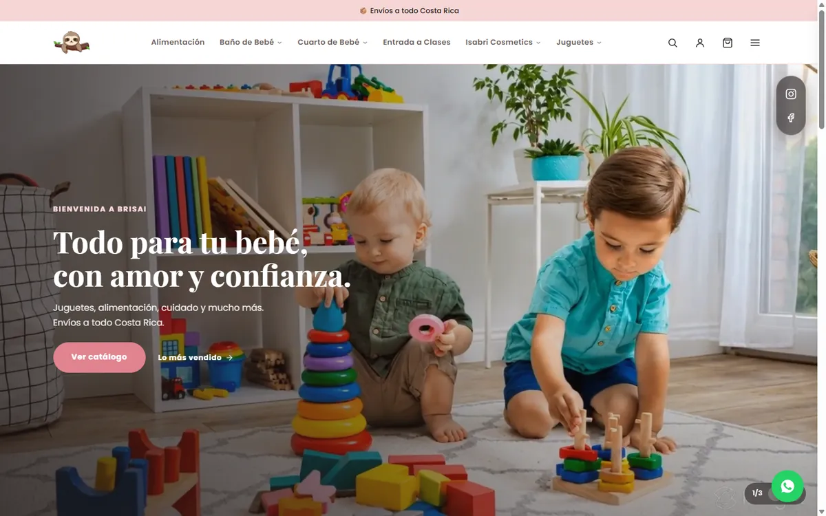 Tienda en línea de Brisai hecha con CatalogoCR