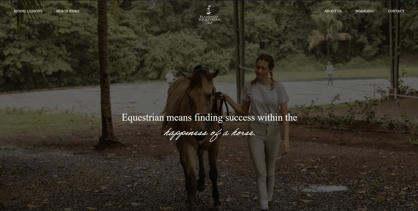 Sitio web de Flamingo Equestrian Club